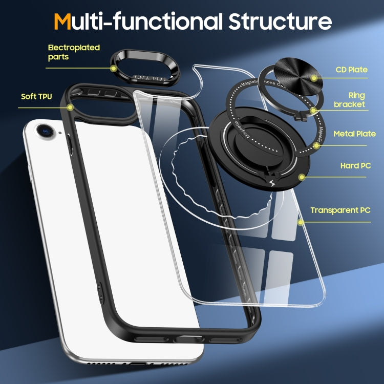 For iPhone SE 2022 / 2020 / 8 / 7 Magnetic Rotating Ring Holder Phone Case