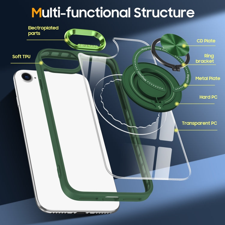 For iPhone SE 2022 / 2020 / 8 / 7 Magnetic Rotating Ring Holder Phone Case