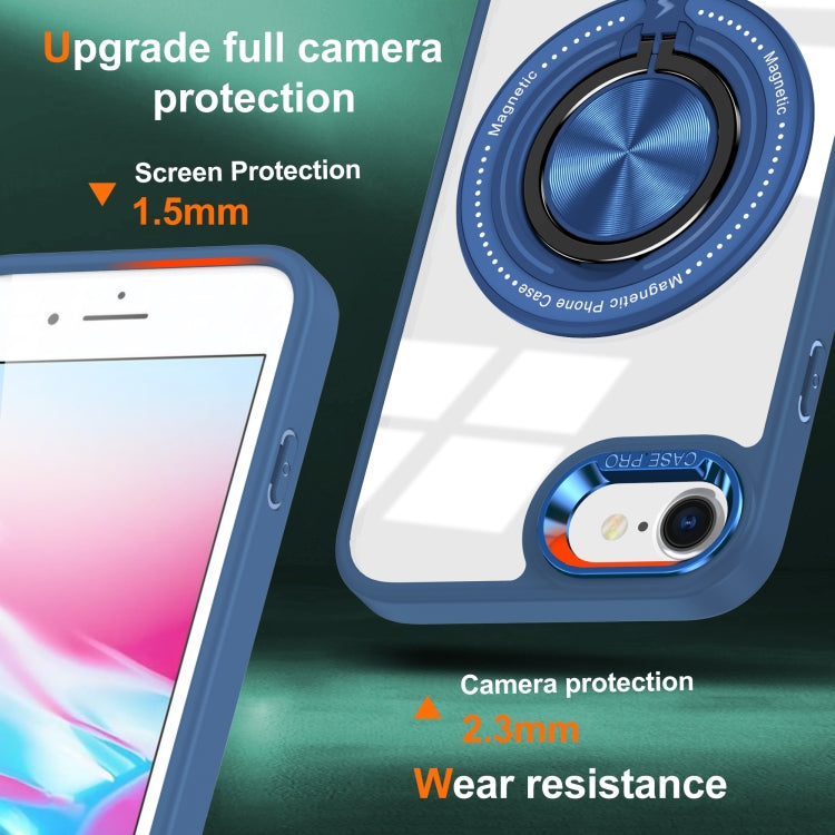For iPhone SE 2022 / 2020 / 8 / 7 Magnetic Rotating Ring Holder Phone Case