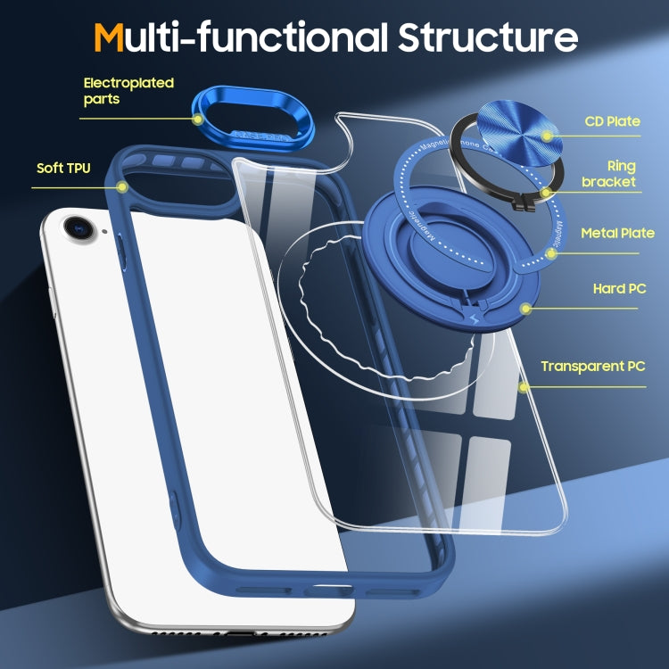 For iPhone SE 2022 / 2020 / 8 / 7 Magnetic Rotating Ring Holder Phone Case