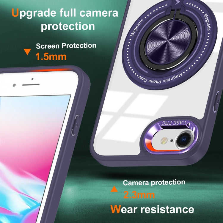 For iPhone SE 2022 / 2020 / 8 / 7 Magnetic Rotating Ring Holder Phone Case