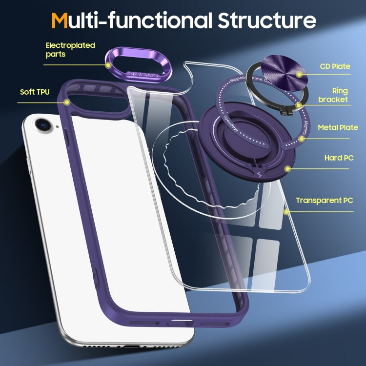For iPhone SE 2022 / 2020 / 8 / 7 Magnetic Rotating Ring Holder Phone Case