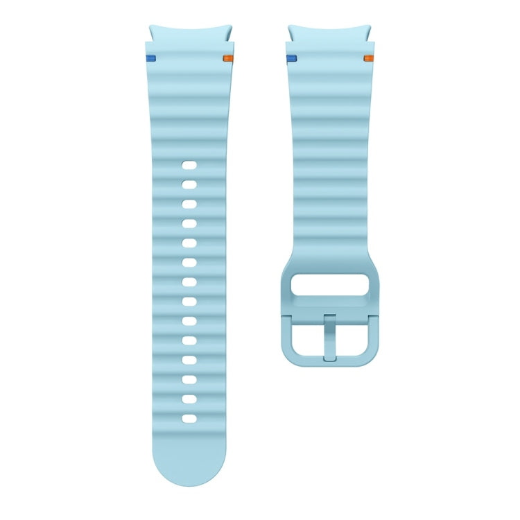 For Samsung Galaxy Watch FE 40mm Wave Pattern Stitched Silicone Watch Band