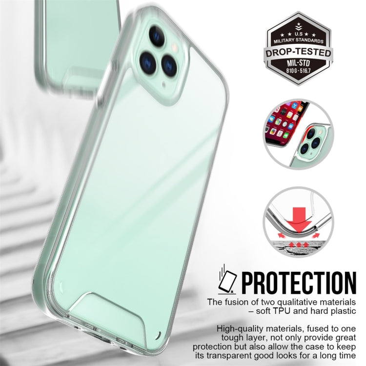 For iPhone 12 mini Scratchproof TPU + Acrylic Space case Protective Case(Transparent)