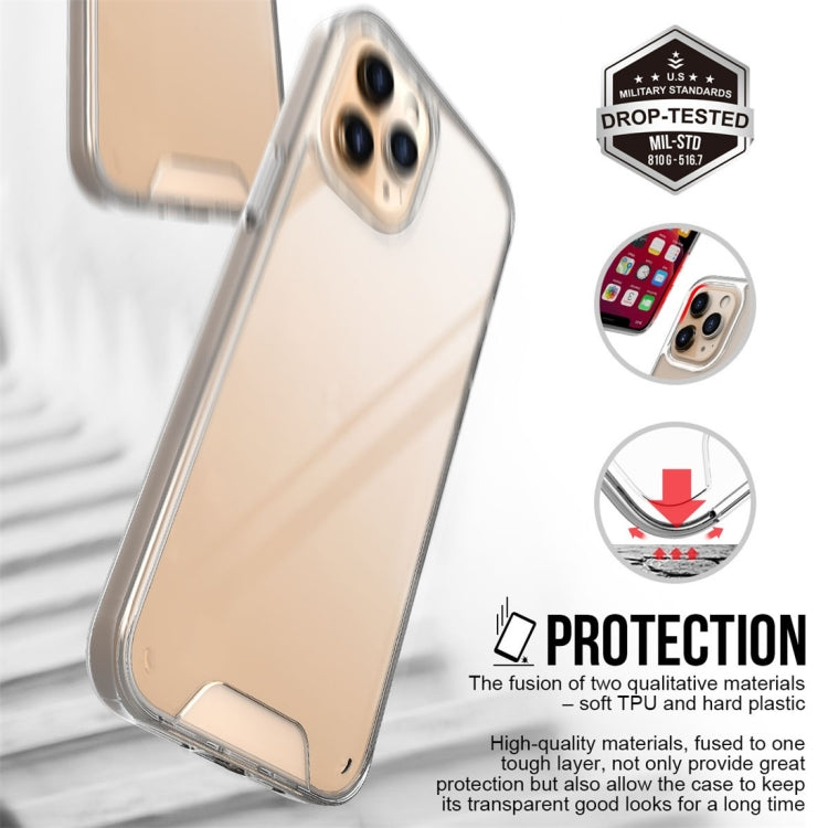 For iPhone 12 Pro Max Scratchproof TPU + Acrylic Space case Protective Case(Transparent)