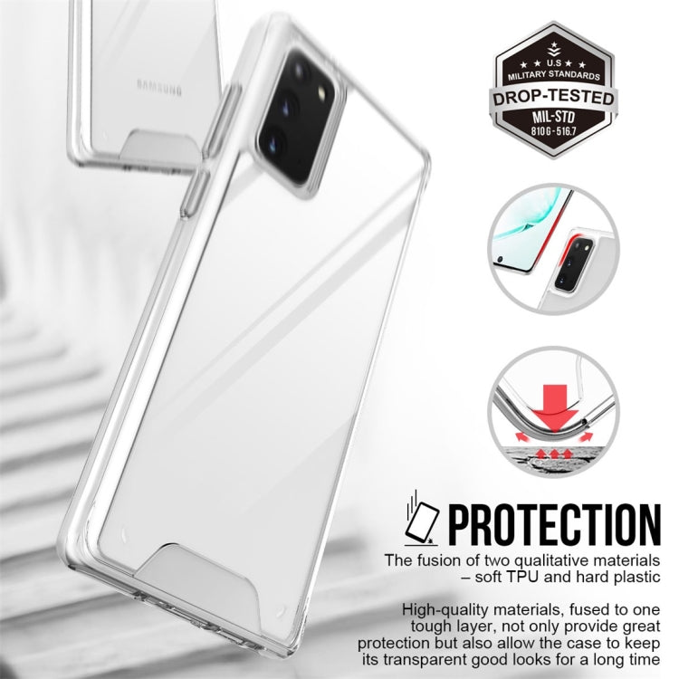 For Samsung Galaxy Note20 5G Scratchproof TPU + Acrylic Space case Protective Case(Transparent)