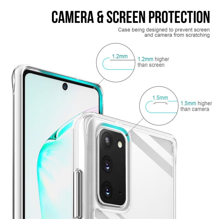 For Samsung Galaxy Note20 5G Scratchproof TPU + Acrylic Space case Protective Case(Transparent)