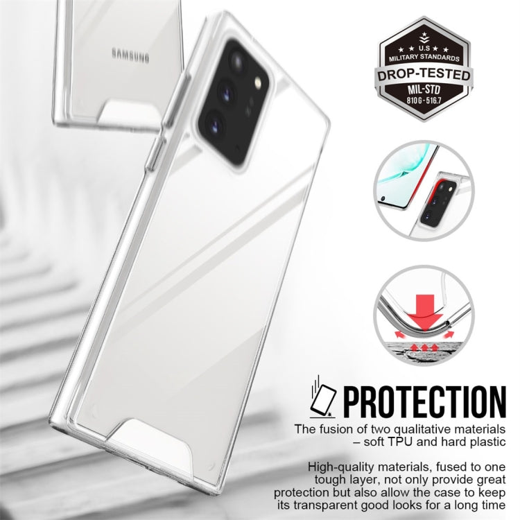 For Samsung Galaxy Note20 Ultra 5G Scratchproof TPU + Acrylic Space case Protective Case(Transparent)