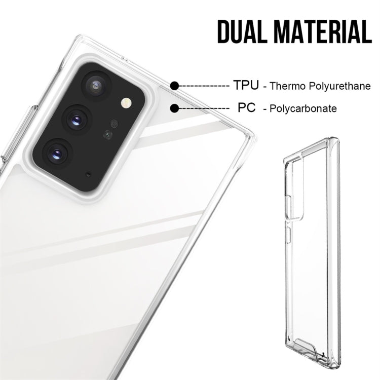 For Samsung Galaxy Note20 Ultra 5G Scratchproof TPU + Acrylic Space case Protective Case(Transparent)