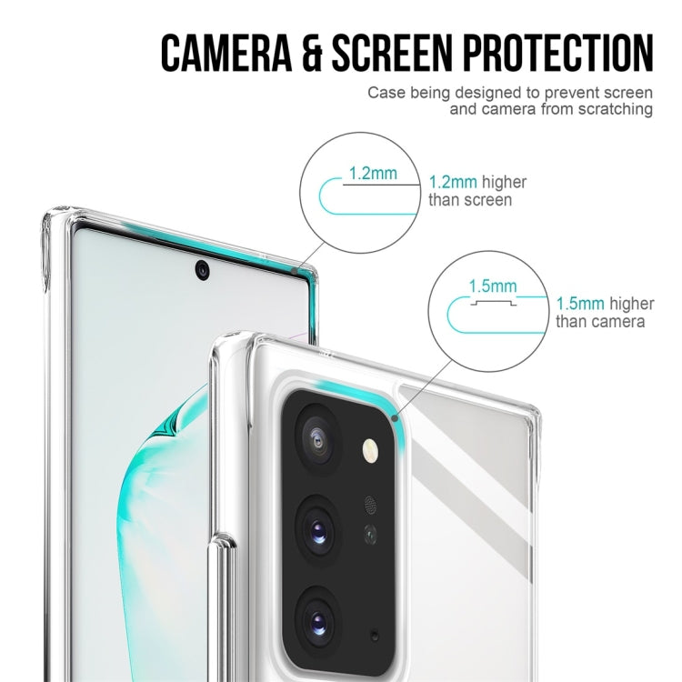 For Samsung Galaxy Note20 Ultra 5G Scratchproof TPU + Acrylic Space case Protective Case(Transparent)