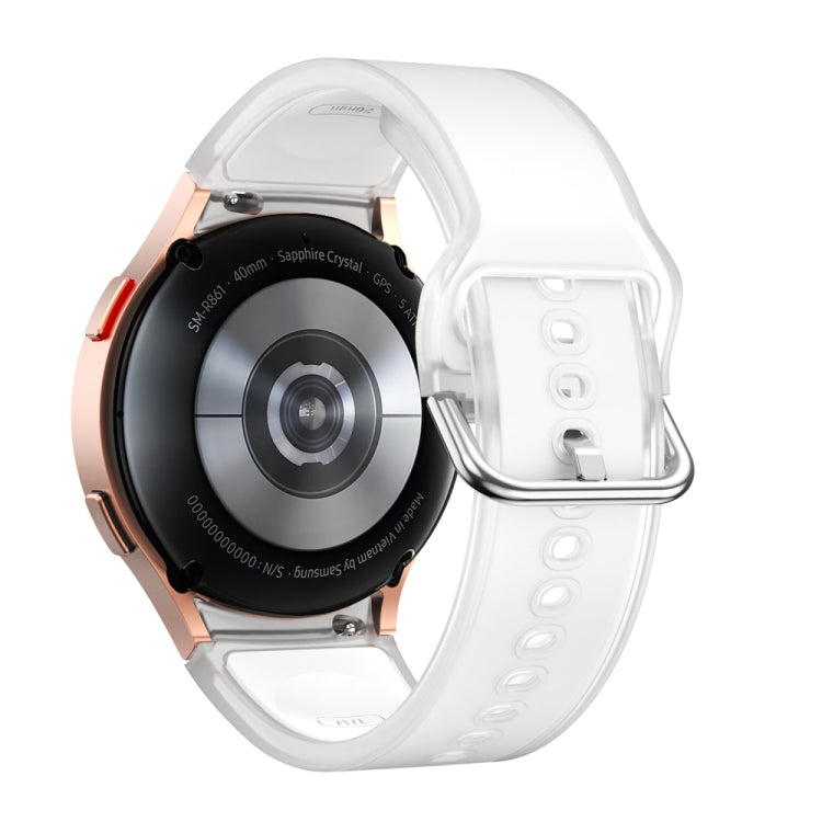 For Samsung Galaxy Watch FE 40mm Glacier Clear Two Color Silicone Watch Band
