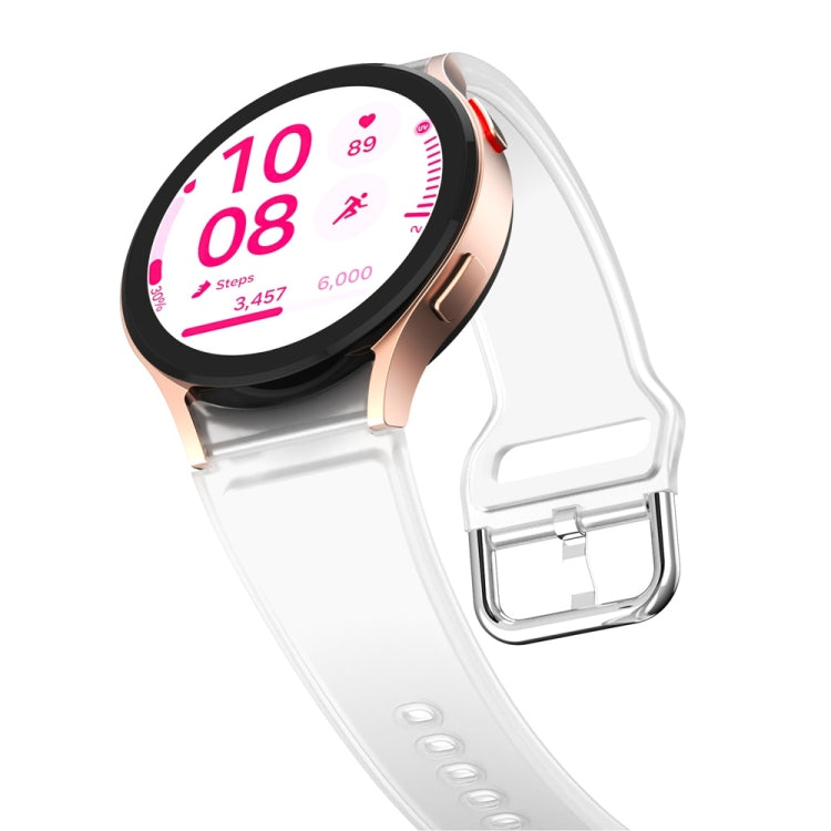 For Samsung Galaxy Watch FE 40mm Glacier Clear Two Color Silicone Watch Band