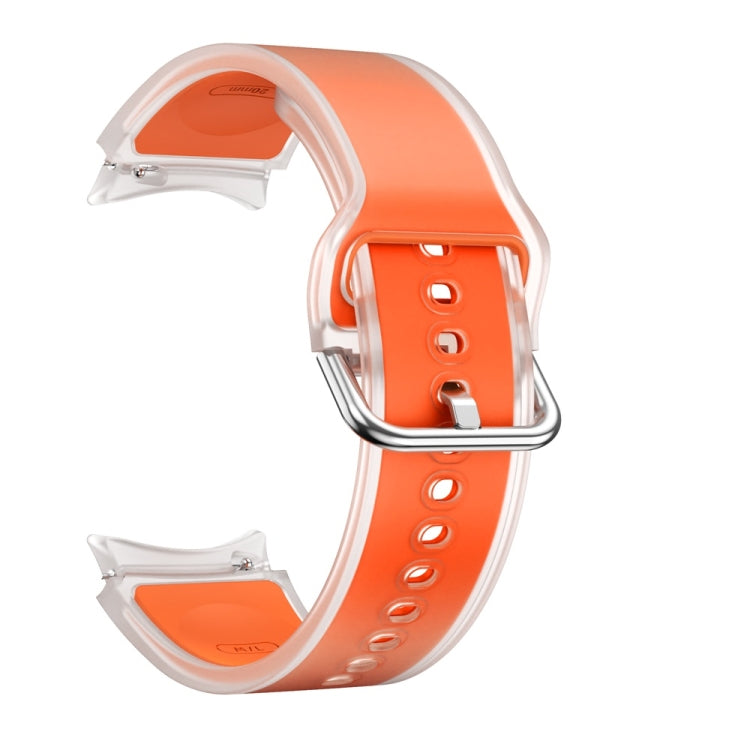 For Samsung Galaxy Watch FE 40mm Glacier Clear Two Color Silicone Watch Band