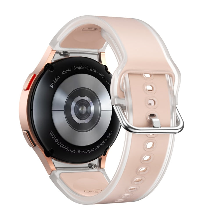 For Samsung Galaxy Watch FE 40mm Glacier Clear Two Color Silicone Watch Band