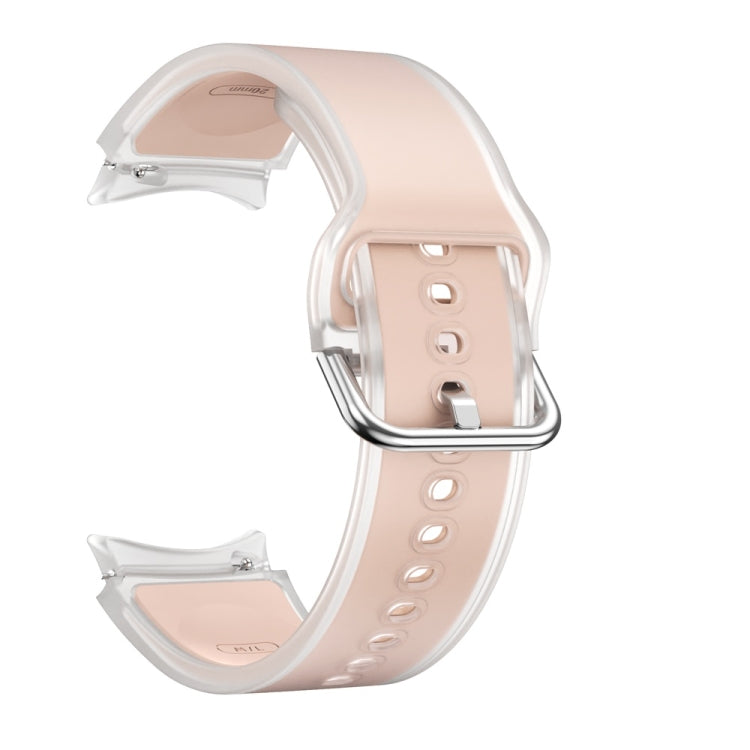 For Samsung Galaxy Watch FE 40mm Glacier Clear Two Color Silicone Watch Band
