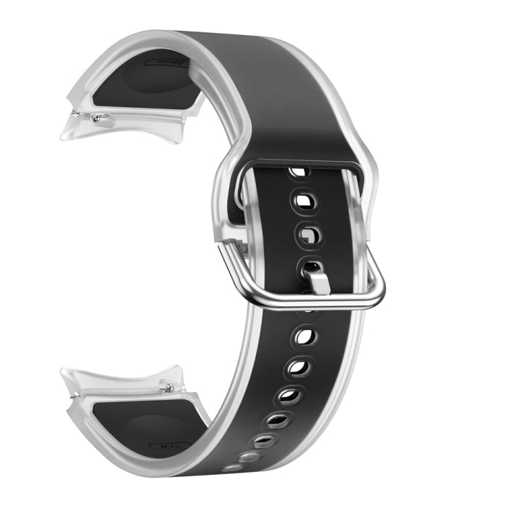 For Samsung Galaxy Watch FE 40mm Glacier Clear Two Color Silicone Watch Band