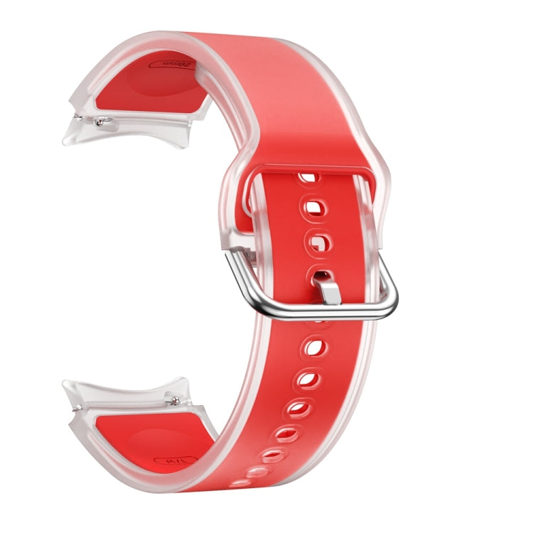 For Samsung Galaxy Watch FE 40mm Glacier Clear Two Color Silicone Watch Band