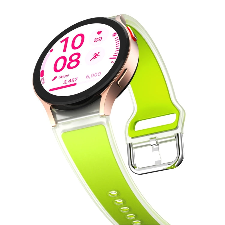For Samsung Galaxy Watch FE 40mm Glacier Clear Two Color Silicone Watch Band
