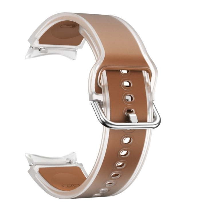 For Samsung Galaxy Watch FE 40mm Glacier Clear Two Color Silicone Watch Band