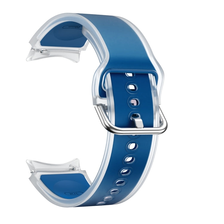 For Samsung Galaxy Watch FE 40mm Glacier Clear Two Color Silicone Watch Band