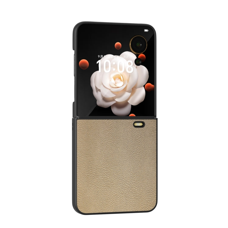 For Honor Magic V Flip PU Leather Black Frame Full Coverage Phone Case