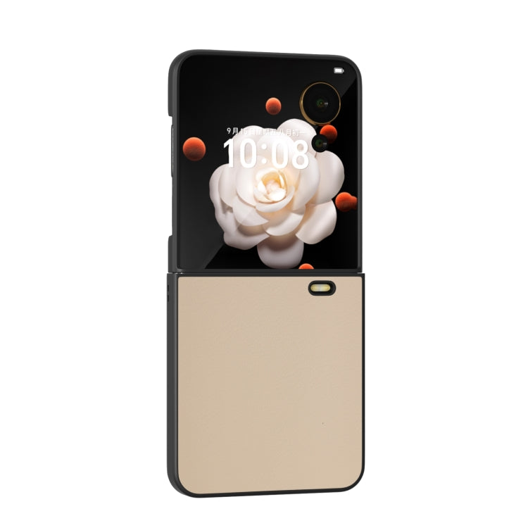For Honor Magic V Flip PU Leather Black Frame Full Coverage Phone Case