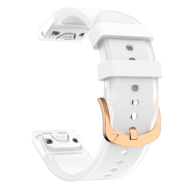 For Garmin Fenix 7S Glacier Clear Two Color Silicone Watch Band