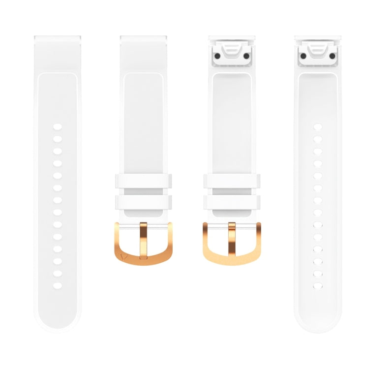 For Garmin Fenix 7S Glacier Clear Two Color Silicone Watch Band
