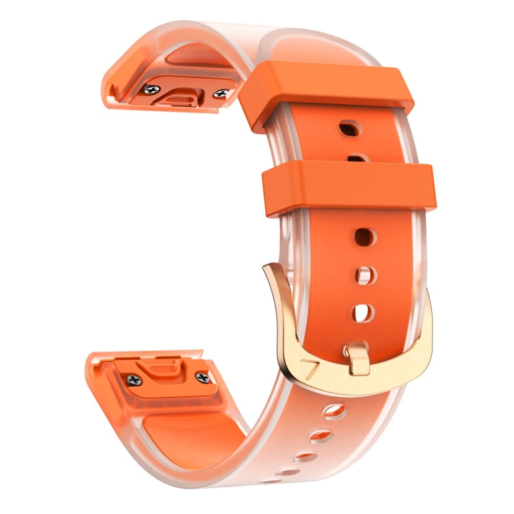 For Garmin Fenix 7S Glacier Clear Two Color Silicone Watch Band