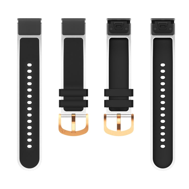 For Garmin Fenix 7S Glacier Clear Two Color Silicone Watch Band