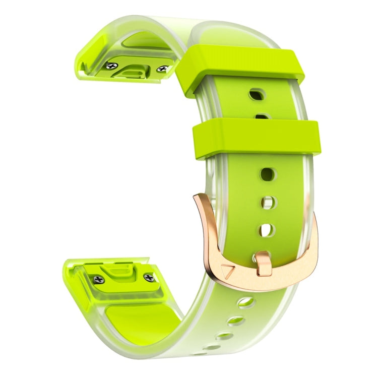 For Garmin Fenix 7S Glacier Clear Two Color Silicone Watch Band