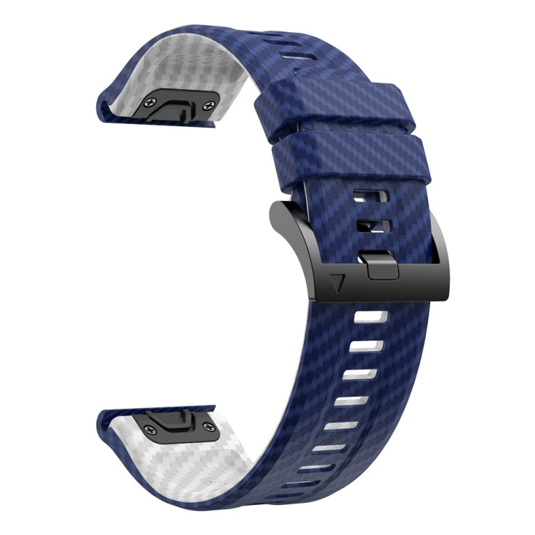 22mm Two Color Carbon Fiber Pattern Silicone Watch Band