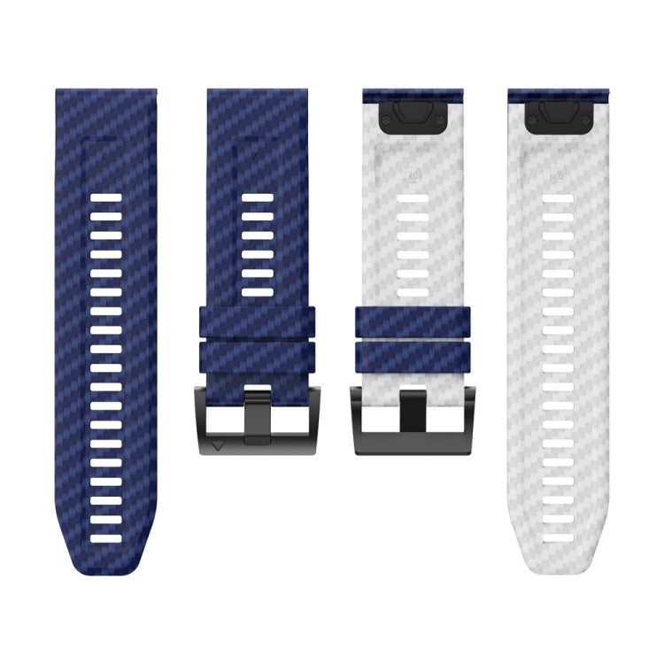 22mm Two Color Carbon Fiber Pattern Silicone Watch Band