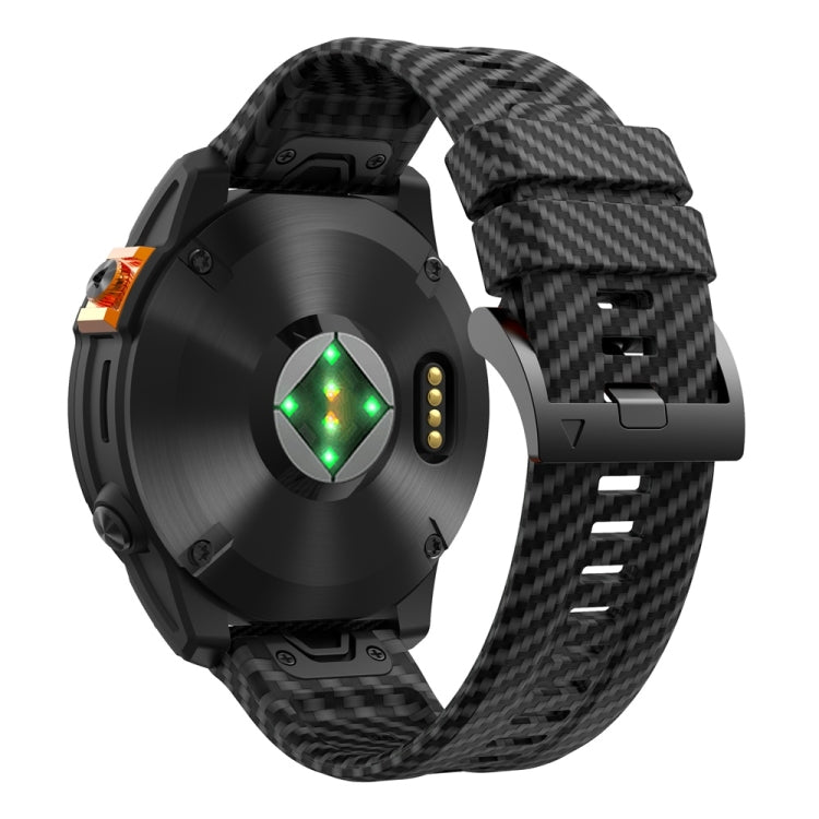22mm Two Color Carbon Fiber Pattern Silicone Watch Band