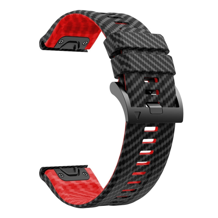 22mm Two Color Carbon Fiber Pattern Silicone Watch Band