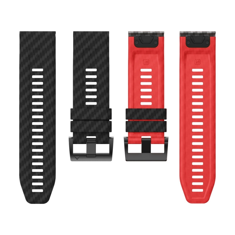 22mm Two Color Carbon Fiber Pattern Silicone Watch Band