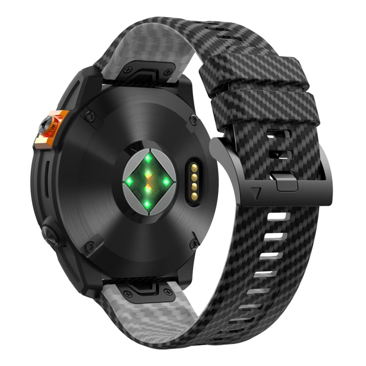 22mm Two Color Carbon Fiber Pattern Silicone Watch Band