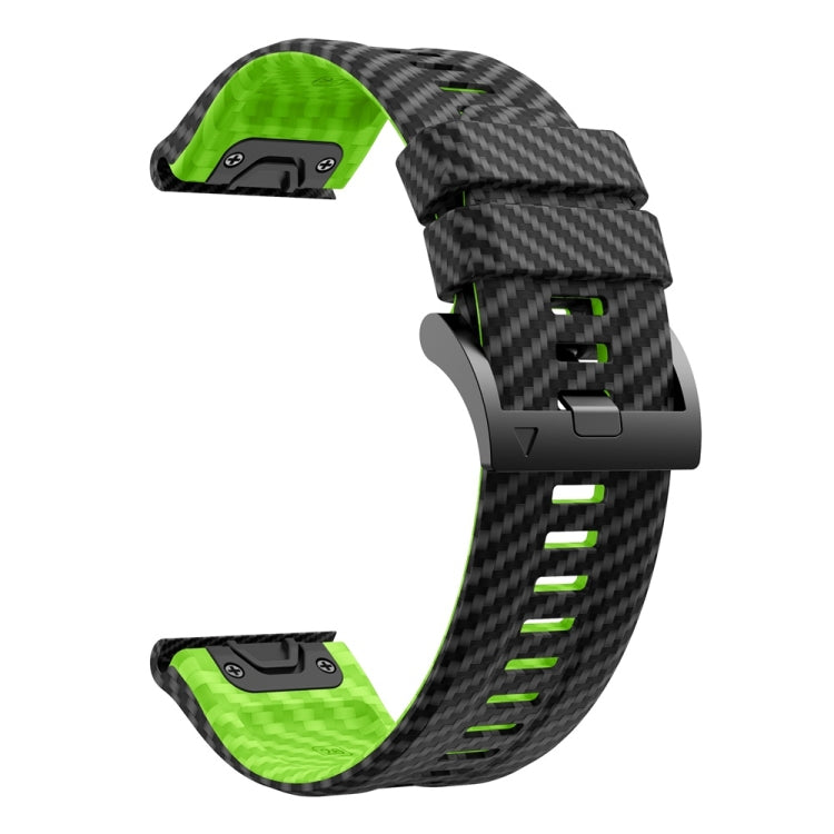 22mm Two Color Carbon Fiber Pattern Silicone Watch Band