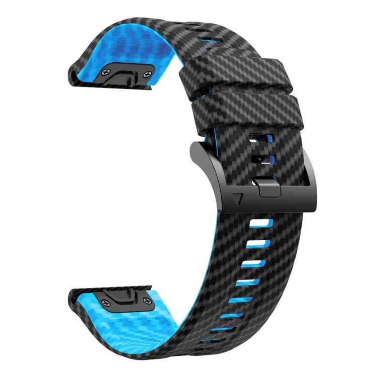 22mm Two Color Carbon Fiber Pattern Silicone Watch Band