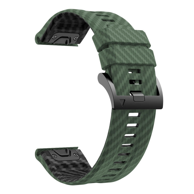 22mm Two Color Carbon Fiber Pattern Silicone Watch Band