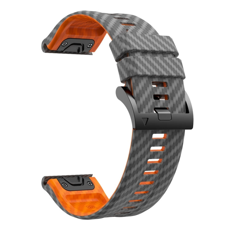 22mm Two Color Carbon Fiber Pattern Silicone Watch Band