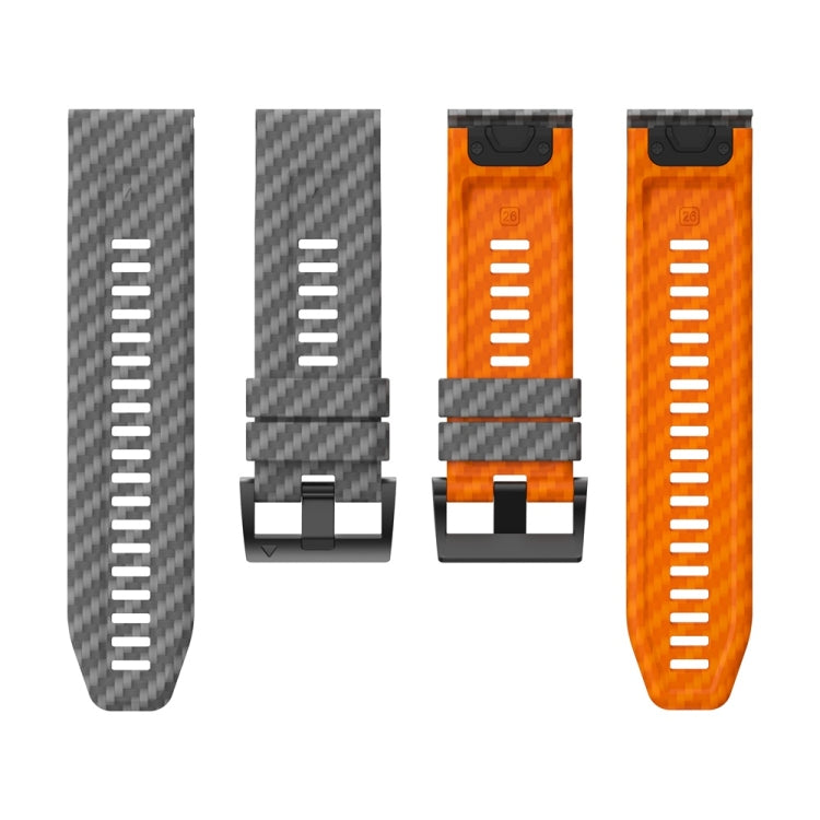 22mm Two Color Carbon Fiber Pattern Silicone Watch Band