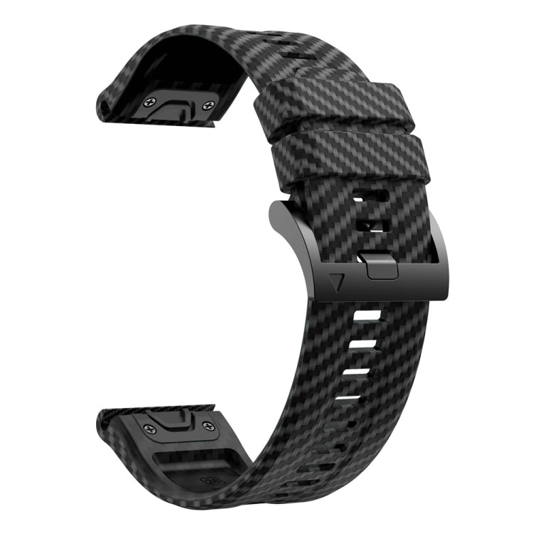 26mm Two Color Carbon Fiber Pattern Silicone Watch Band