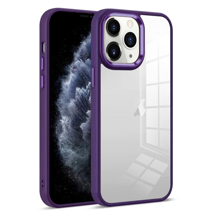 For iPhone 11 Pro Colorful Armor Transparent Phone Case