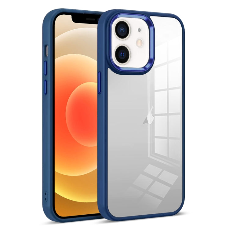 For iPhone 12 Colorful Armor Transparent Phone Case