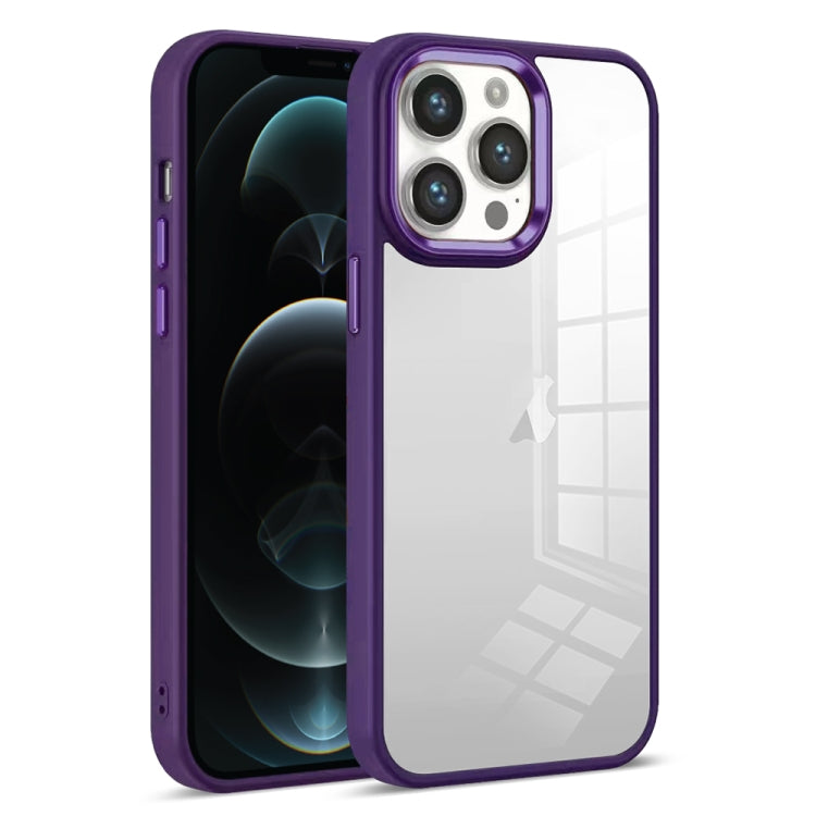 For iPhone 12 Pro Max Colorful Armor Transparent Phone Case