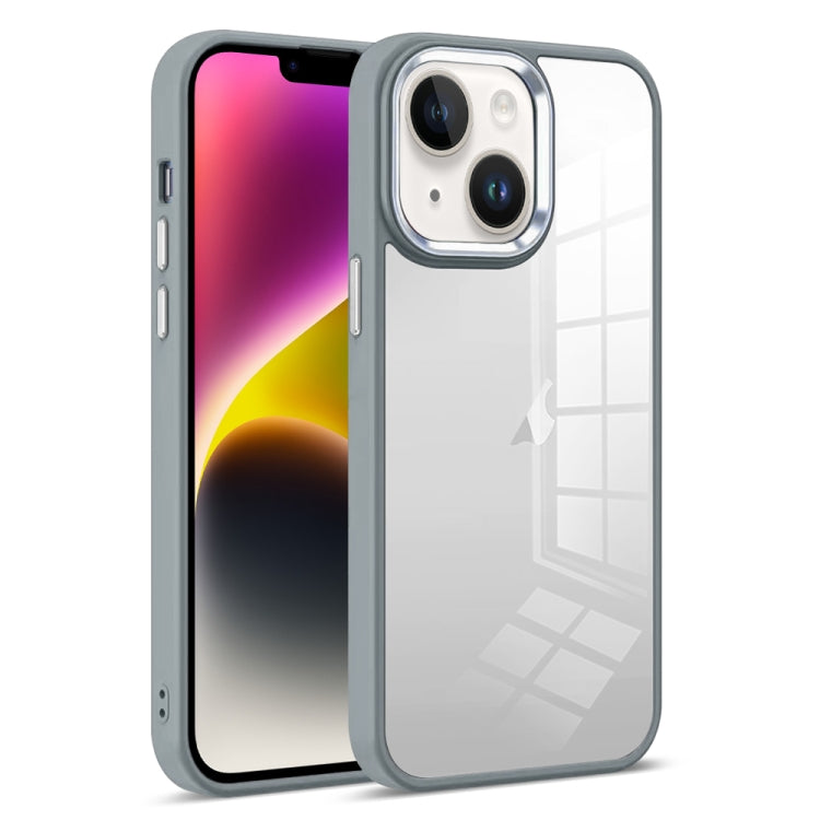 For iPhone 14 Plus Colorful Armor Transparent Phone Case