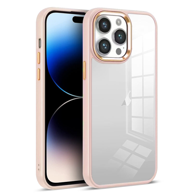 For iPhone 14 Pro Colorful Armor Transparent Phone Case