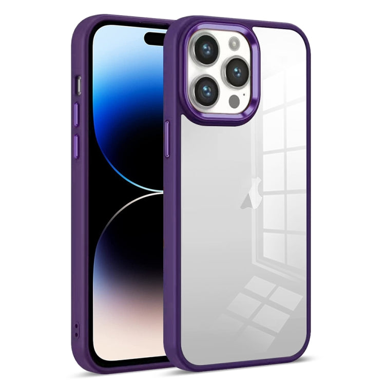 For iPhone 14 Pro Colorful Armor Transparent Phone Case