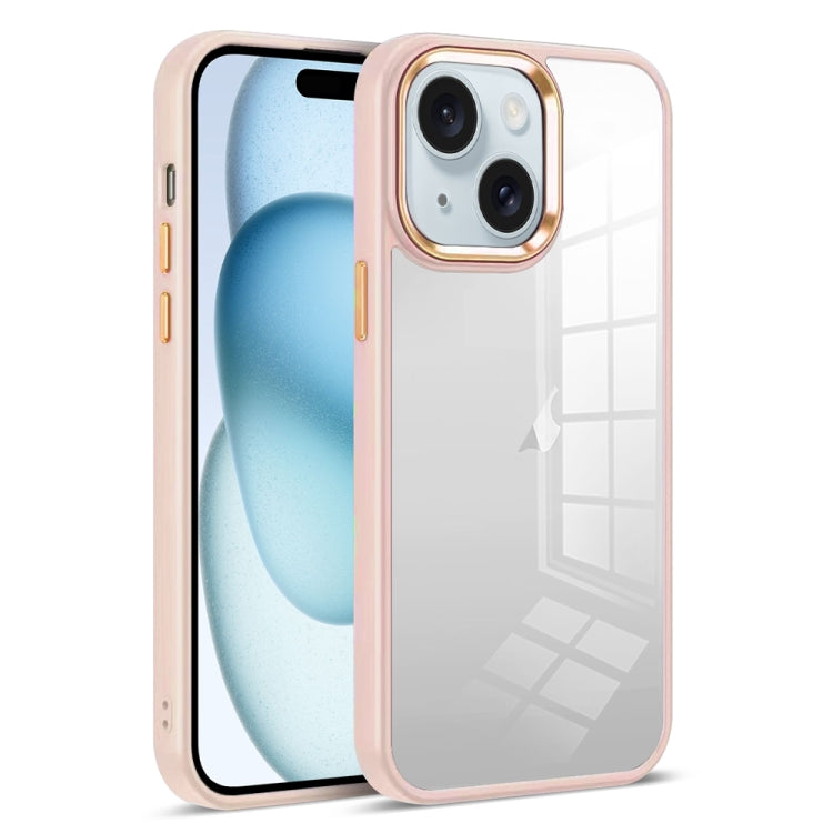For iPhone 15 Plus Colorful Armor Transparent Phone Case